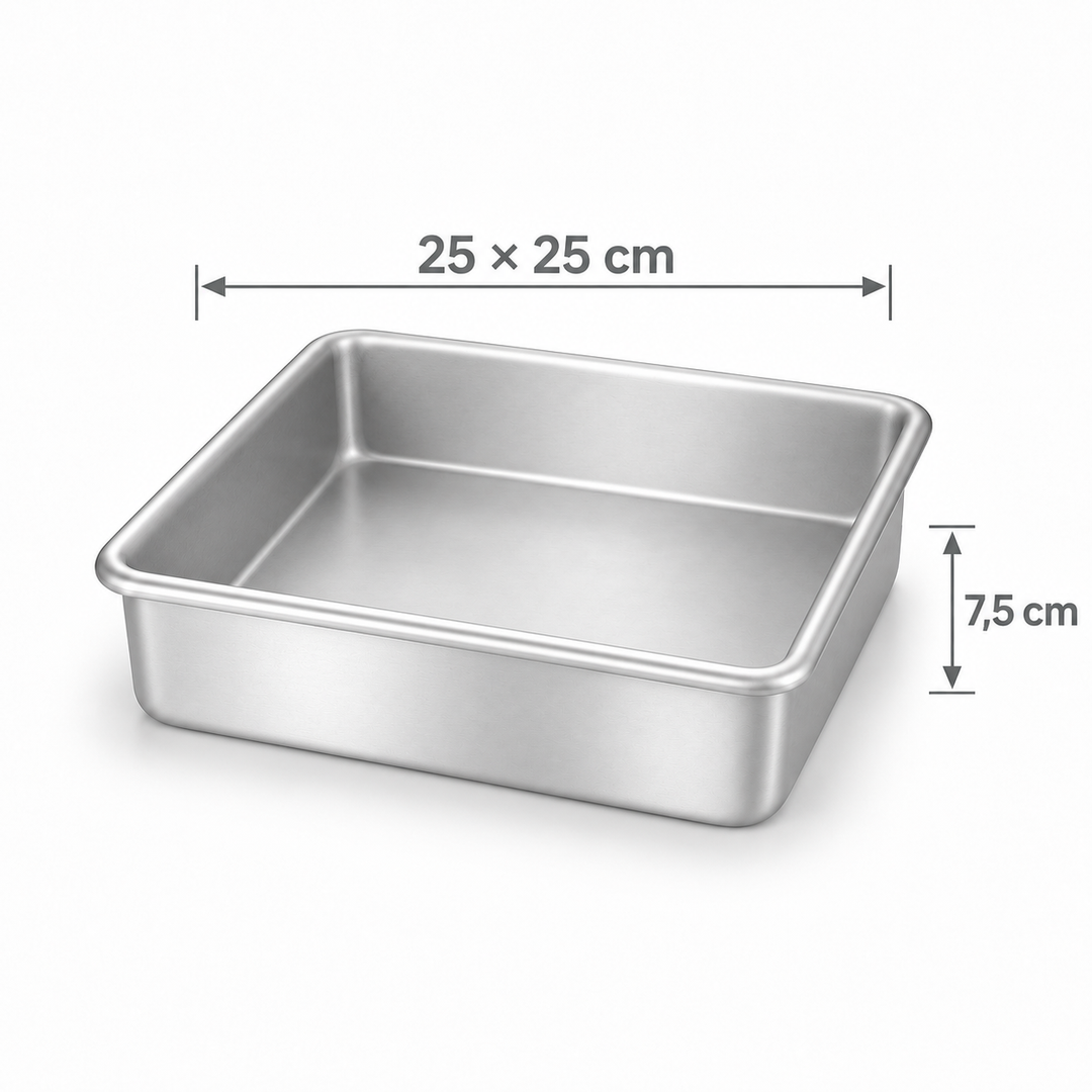 Moule carré PME 25 × 25 cm hauteur 7,5 cm