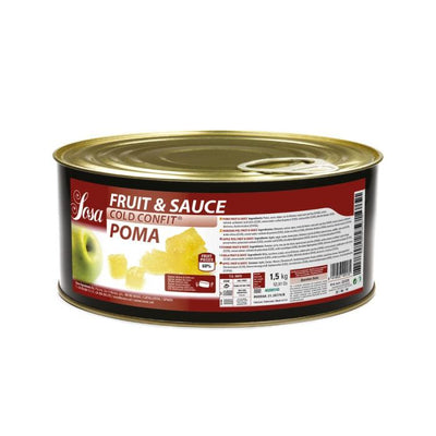 Dés de pomme confite 10x10 mm Sosa en boîte de 1,5 kg