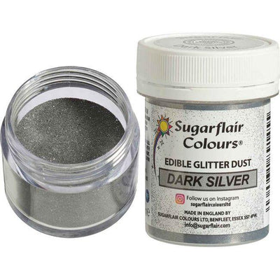 Poudre Pailletée Dark Silver - SUGARFLAIR