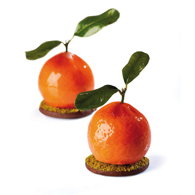 moule mandarine silicone, moule trompe l’œil, pavoni PX4332, moule fruit pâtisserie, moule entremets réaliste, Emmanuele Forcone