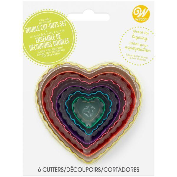 Double-sided Heart Cookie Cutters Set/6