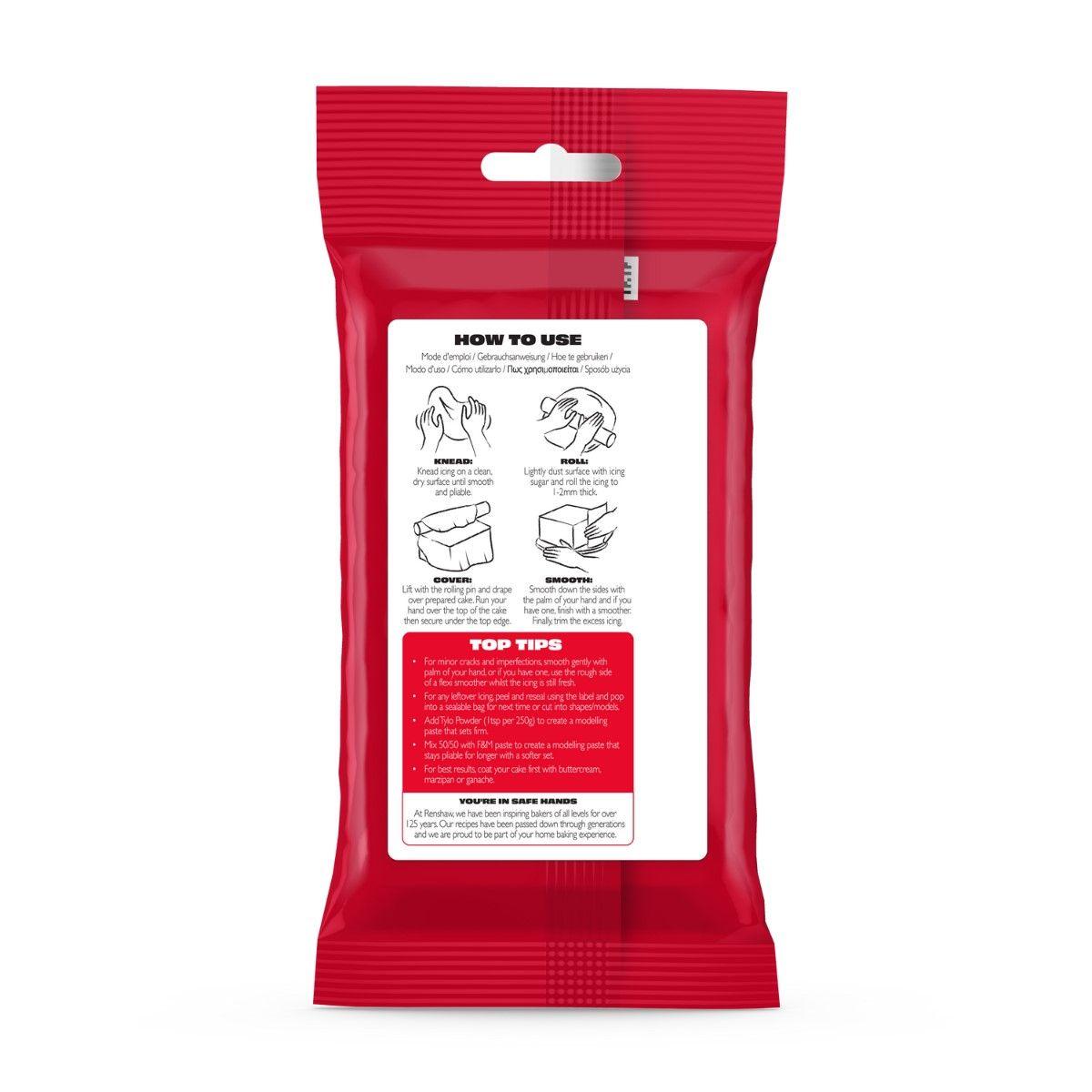 Pasta di zucchero Renshaw - 250g Rossa EXTRA