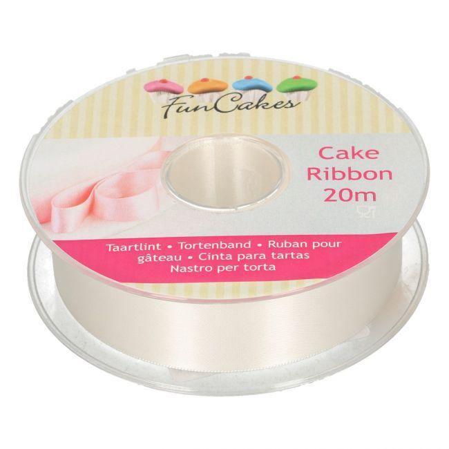 Ruban à Gâteau Ivoire - 25mm x 20m - Patissland