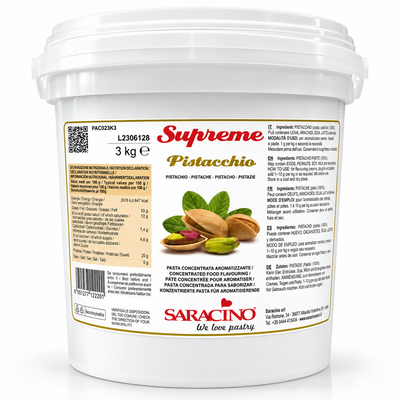 Pâte de pistache pure Saracino Supreme 3 kg - PAC023K3