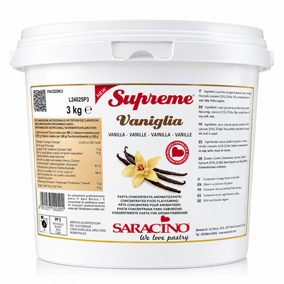 Pâte concentrée vanille Saracino Supreme 3 kg - PAC029K3
