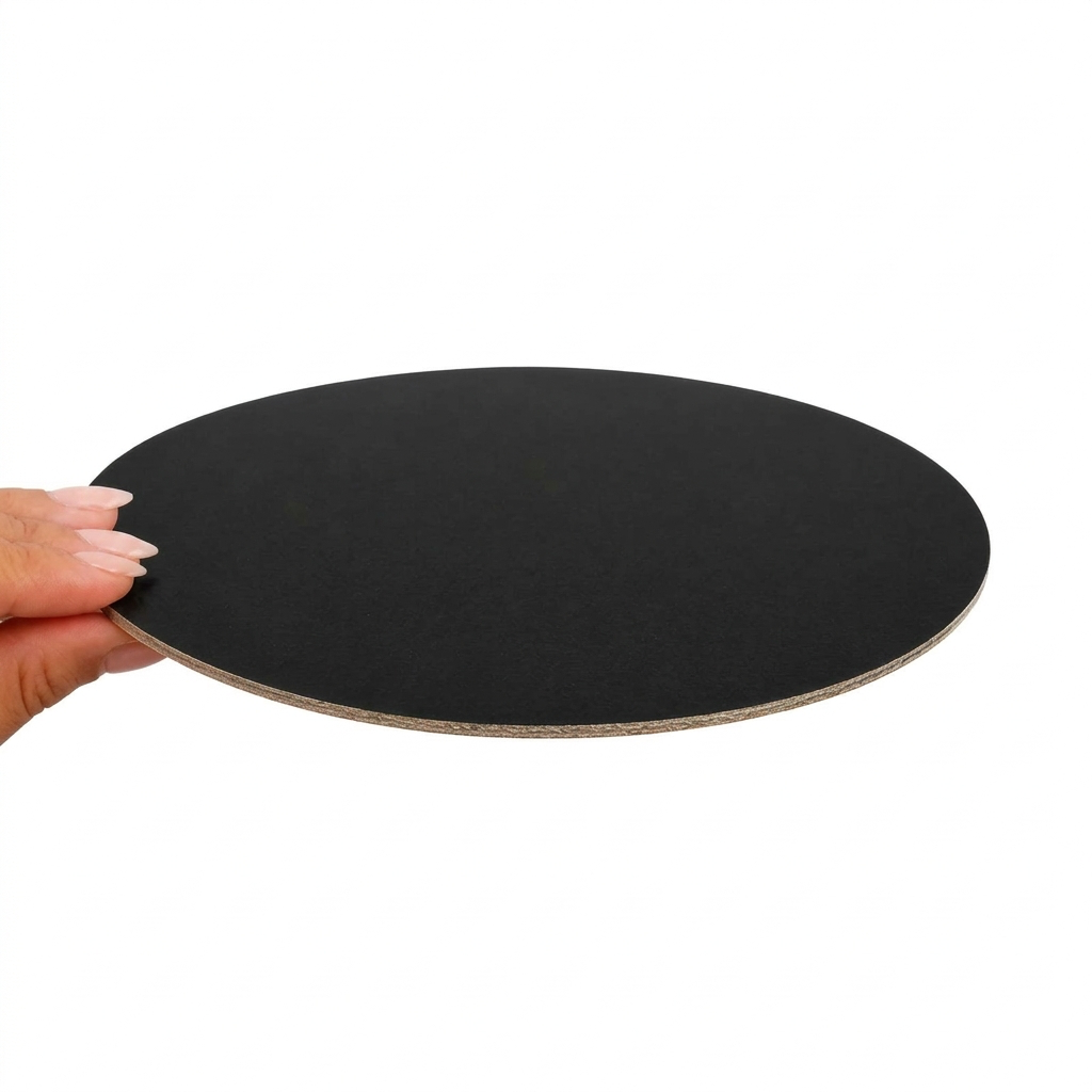 Semelle à Gâteau Ronde Noir Mat - 25cm