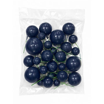 Set mit 20 dekorativen Kugeln – Marineblau