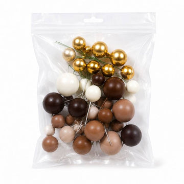 Set mit 32 dekorativen Kugeln – Schokoladenmix