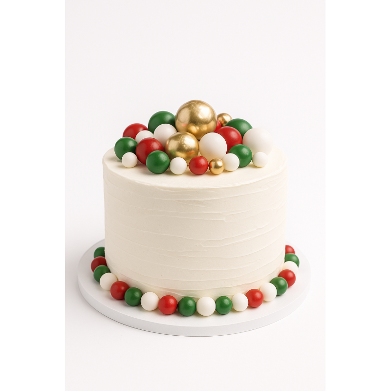 Set/32 Boules Décoratives avec Tiges - NOËL