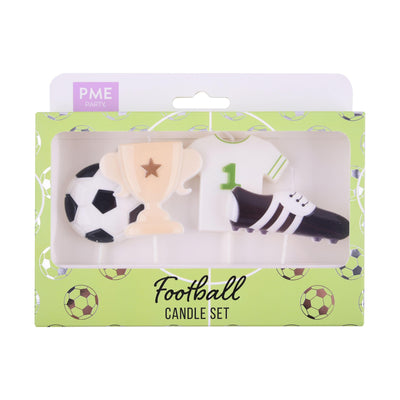 Set de 4 Bougies - Thème Football - PME