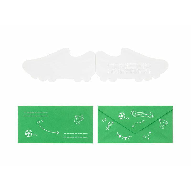 Set de 6 Cartes d'invitations - Crampons de Football - PARTY DECO