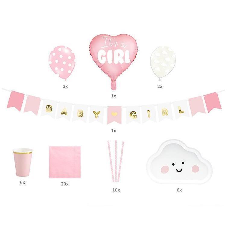 Set de décoration - It's a Girl - PARTY DECO