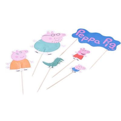 Set/12 Cupcake Toppers Peppa Pig