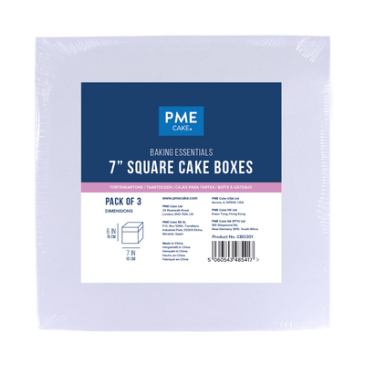 Set/3 Boites à gâteau Carrée PME - Choisir la taille - PME