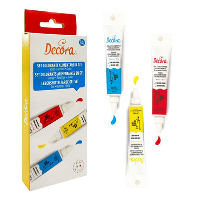Set/3 Colorants en Gel - Essentiels - DECORA