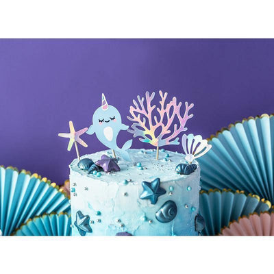 Set/4 Toppers Mermaid Mix - PARTY DECO