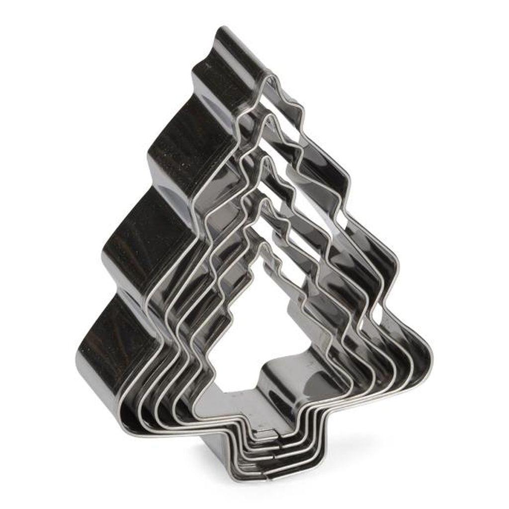 Set/5 Découpoirs Sapin Inox