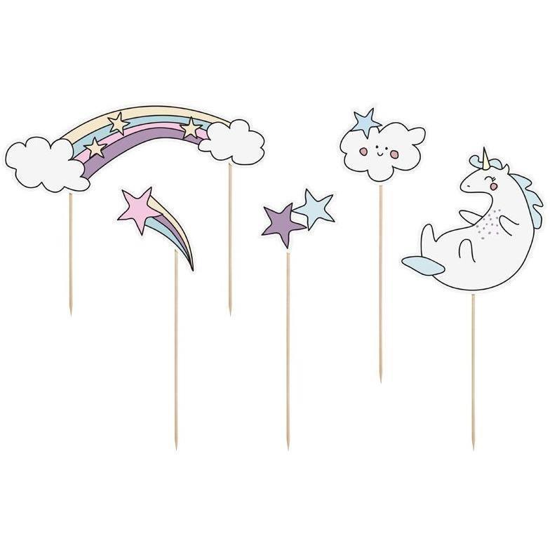 Set/5 Toppers Licorne Mix