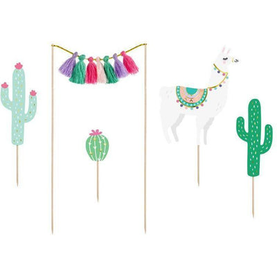 Set/5 Toppers Llama Mix - PARTY DECO