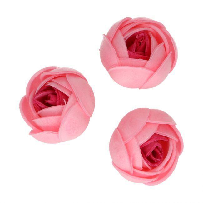 Set/6 Roses en Papier Comestible