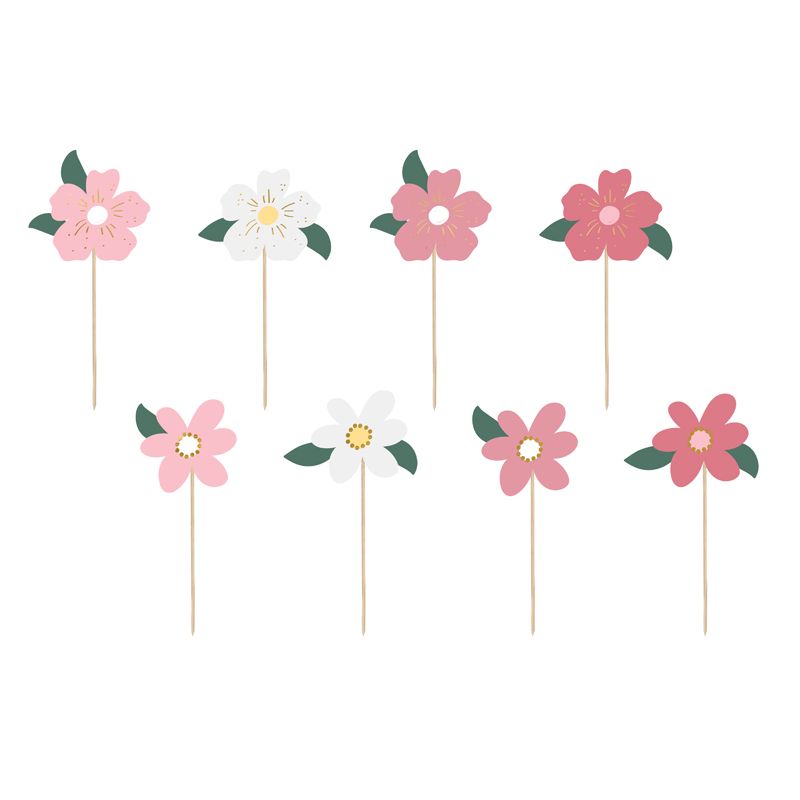 Set/8 Toppers Fleurs