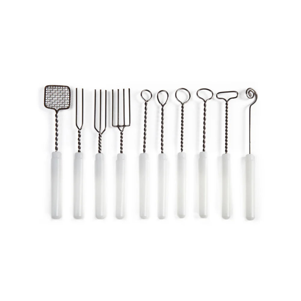 Set Pavoni 10 outils de trempage chocolat en acier inoxydable professionnel