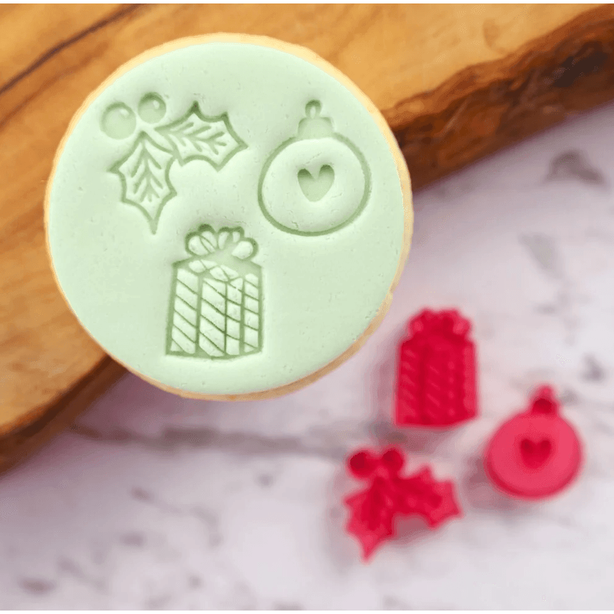 Signature Embossers - Holly, Bauble, Gift