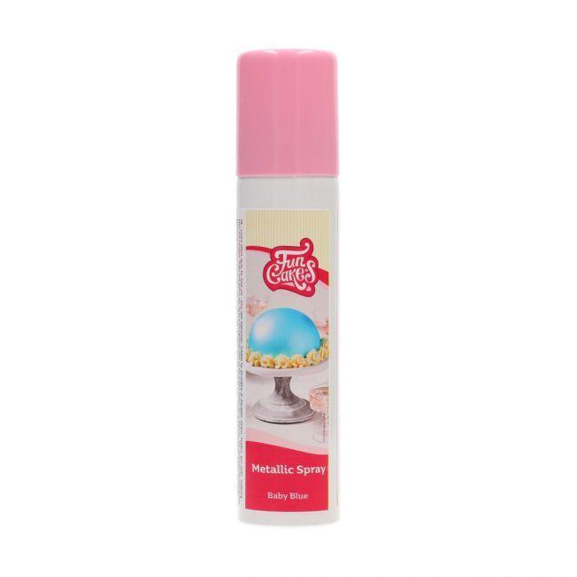 Spray Metallic Baby Blue 100ml - FUN CAKES