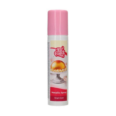 Spray Metallic Or Brillant 100ml - FUN CAKES