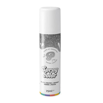 Spray Metallic Silver 75ml - PASTRY COLOURS