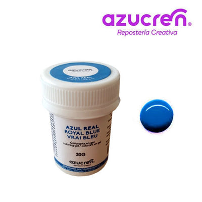 Colorant gel Bleu Royal Azucren 30g pour pâtisserie

