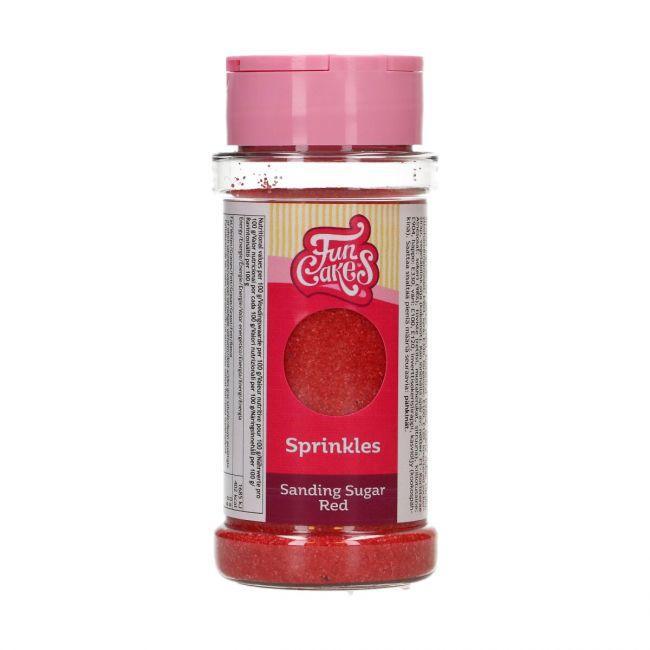 Glitzernder Sandzucker 80g – Rot – LUSTIGE KUCHEN