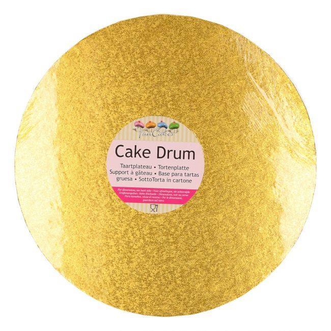 Support à gâteau Rond - GOLD - Drum - 25cm - Patissland
