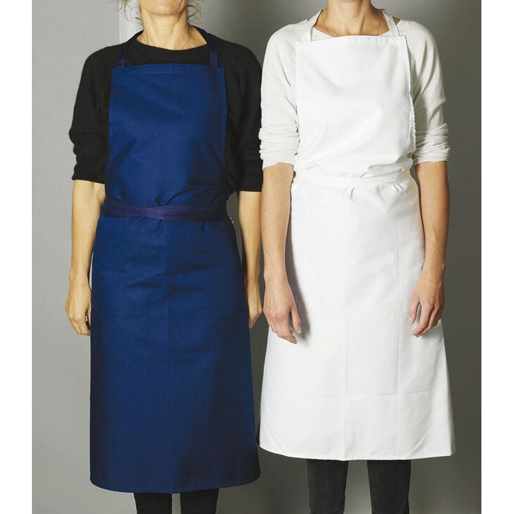 Tablier Pro Blanc avec Bavette et Poche – 102x95 cm
