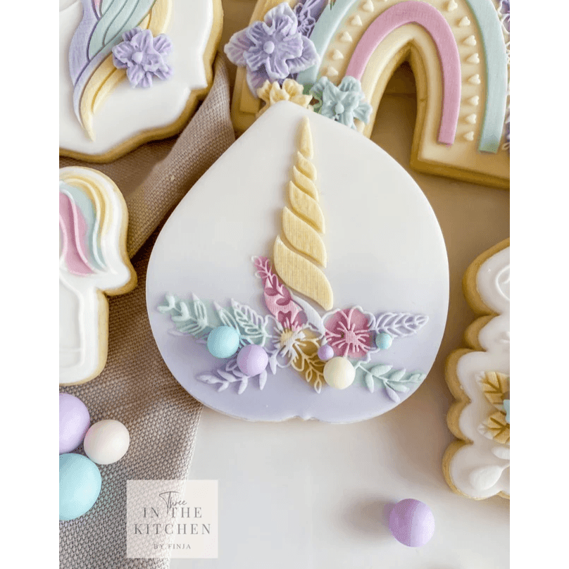 Tampon 3D - Corne de Licorne Fleurie
