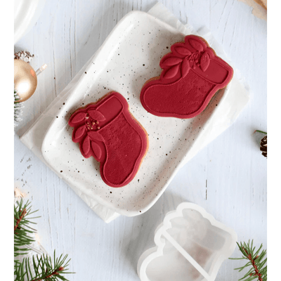Tampon 3D + Cutter - Chaussette de Noël - OH MY COOKIE