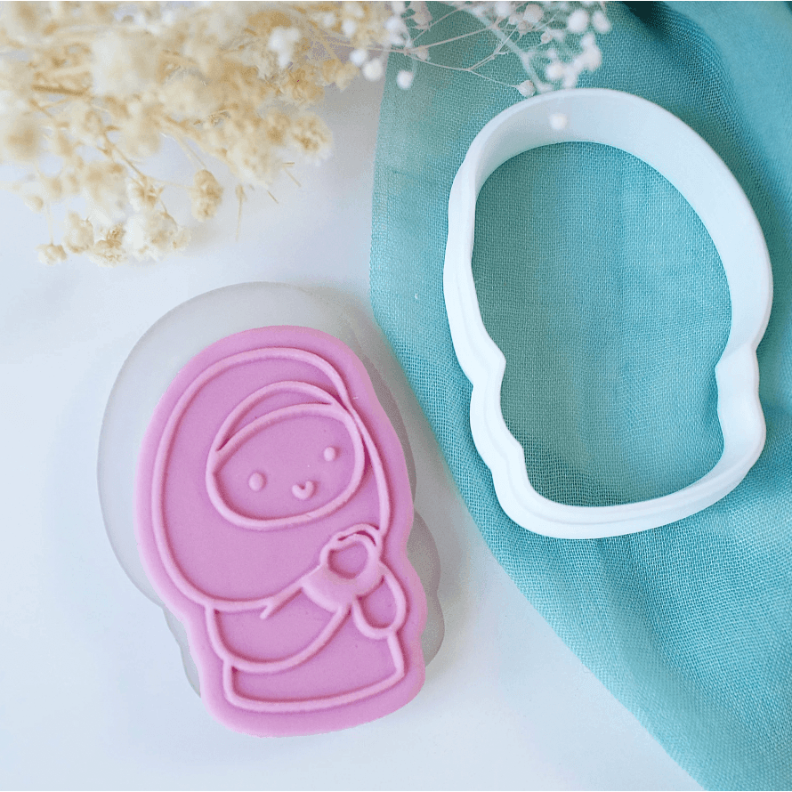 3D-Stempel + Ausstecher – Mini Girl Hijab – OH MY COOKIE