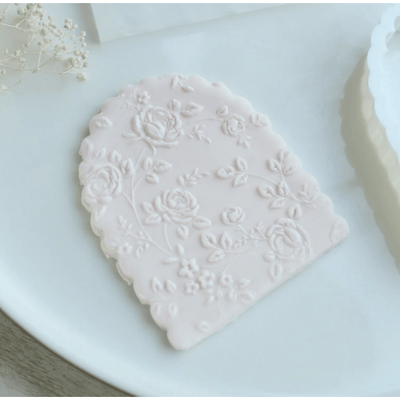Tampon embosseur motif de roses pour biscuits