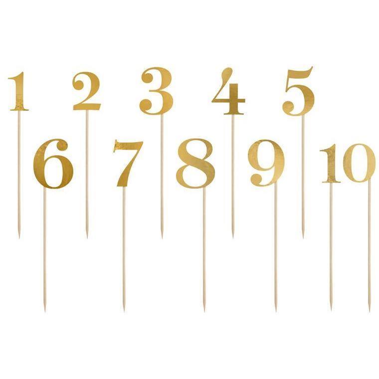 Topper Numéros 11pcs