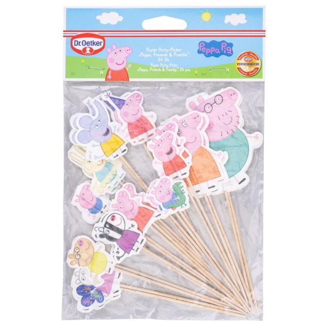 Set/24 Adornos Para Cupcakes Peppa Pig