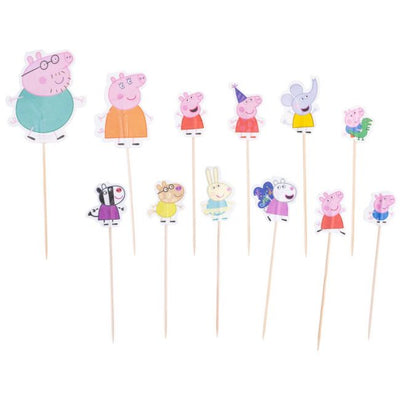 Set/24 Adornos Para Cupcakes Peppa Pig