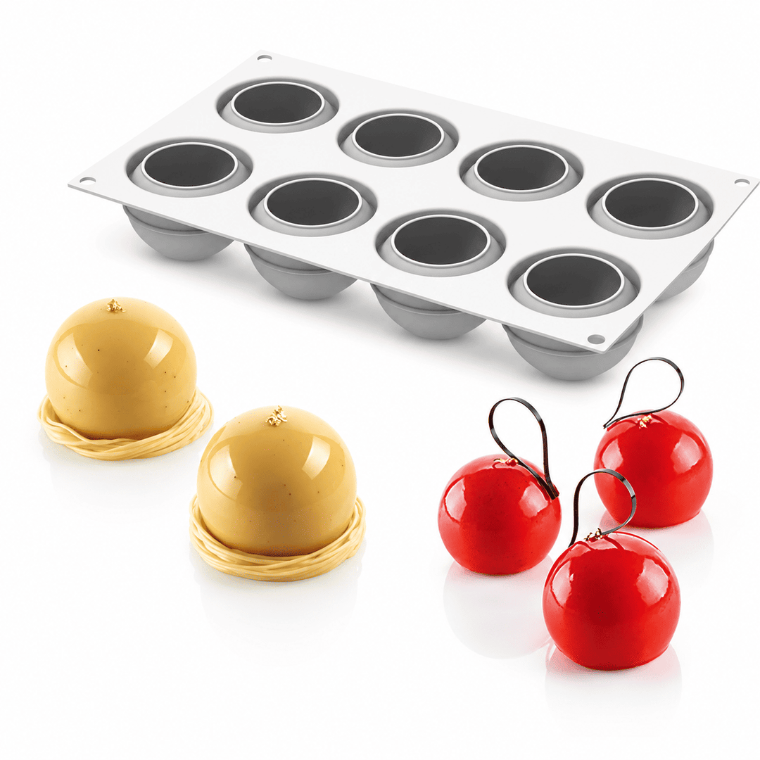Moule Truffles 120 - 8 Empreintes Demi-Sphère ø62mm