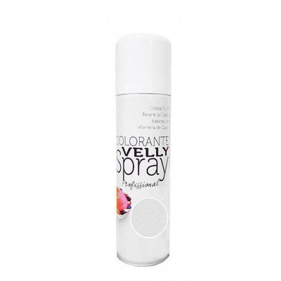 Spray de flocage velours blanc Velly Food Pro 250ml pour entremets et desserts glacés