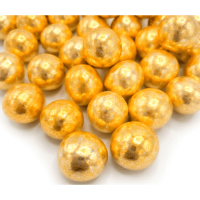 Vintage Gold XXL - Boules dorées comestibles ajoutant une touche élégante à un gâteau à thèmes