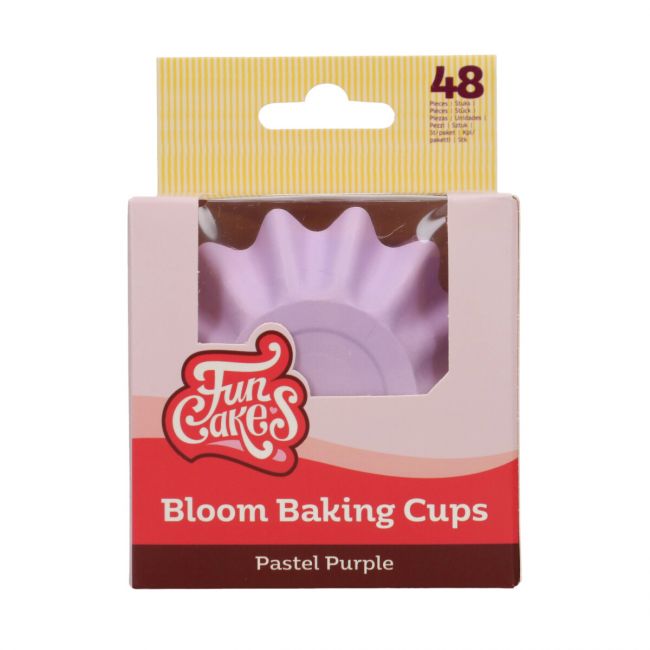 48 Bloom Cupcake-Förmchen – Pastellviolett