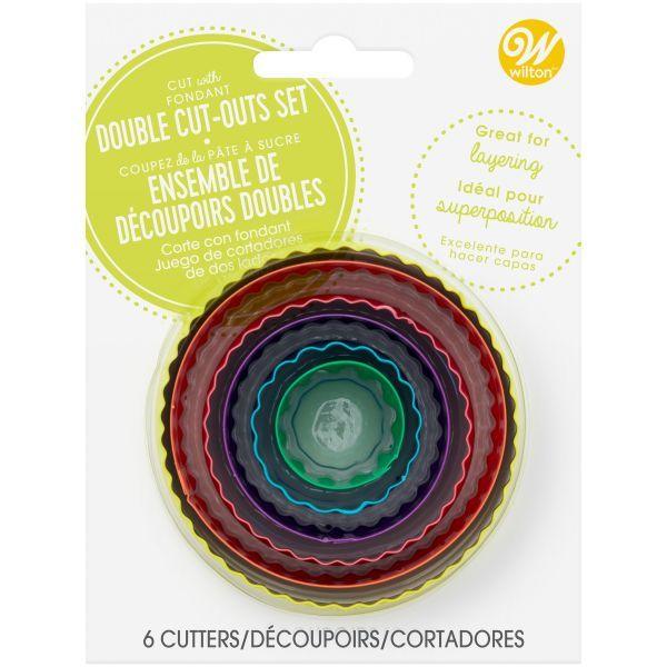 Double-sided Round Cookie Cutters Set/6