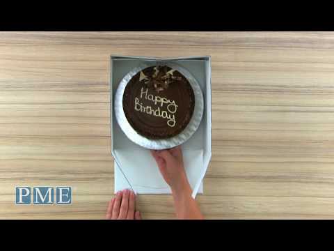 Vidéo de la boîte à gâteau carrée PME, avec un couvercle pour faciliter le transport de vos créations sucrées