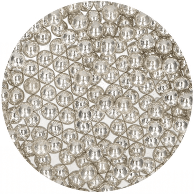 Perles en Sucre Large - Metallic Silver - FUN CAKES